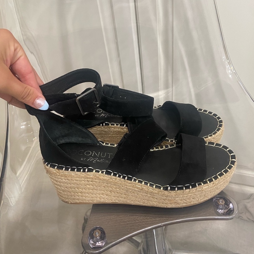 Coconuts by Matisse, black wedge, size 10 - Picture 5 of 9